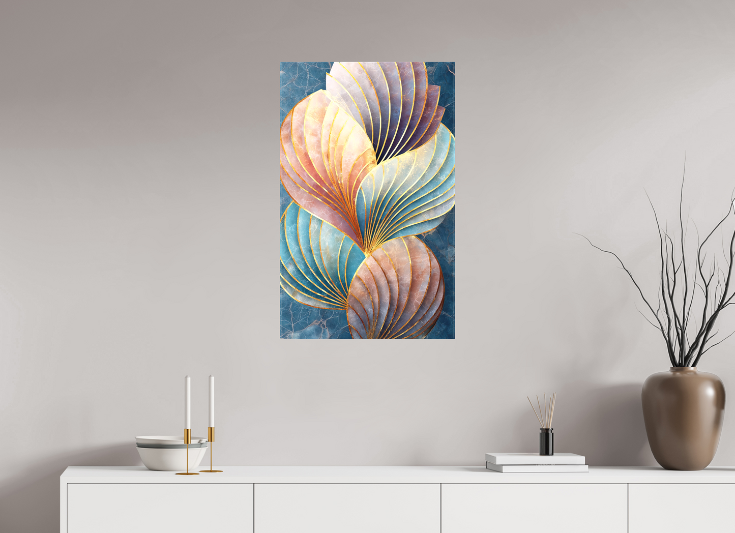20 x 31.9″, Textile on Canvas Shells