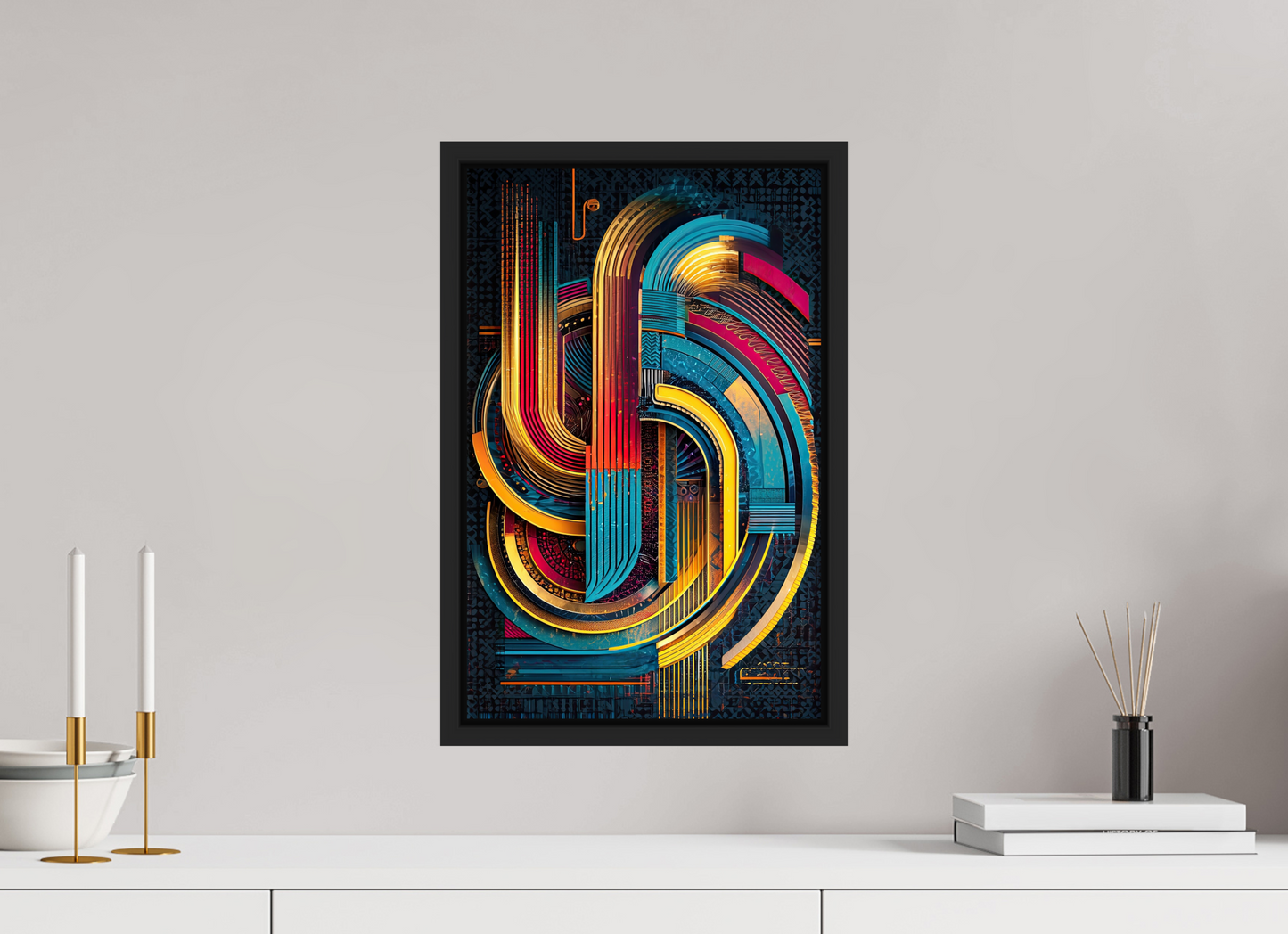 12 x 18.7″, Fine Art Print on Aluminum Dibond with Boarder Abstract Jazz 2