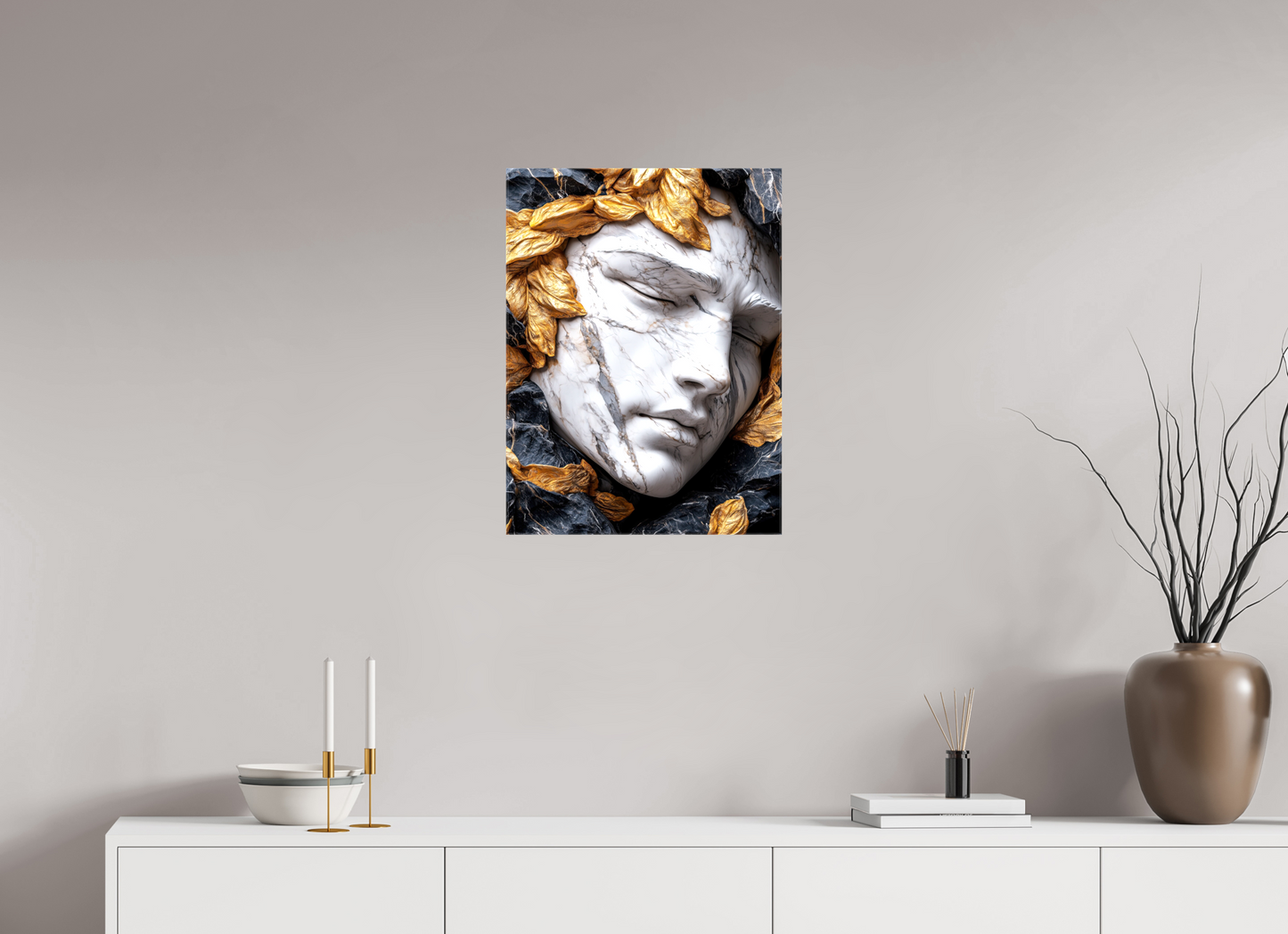 18 x 24″, Glossy Canvas Marble Face