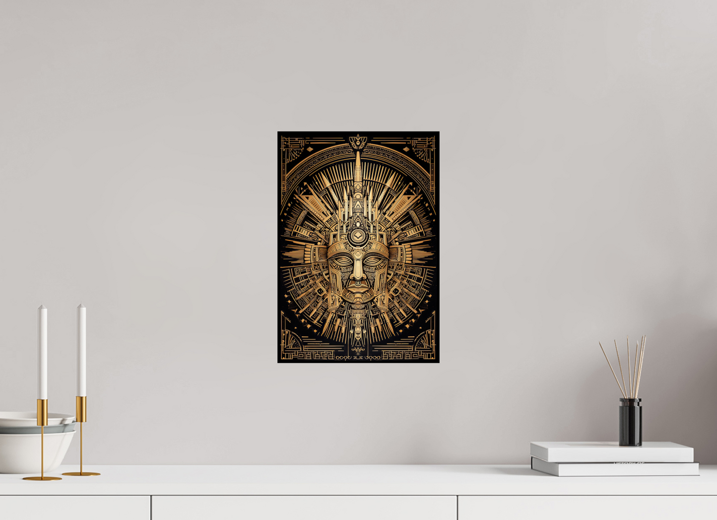 10 x 14.3″, Fine Art Print On Aluminum Dibond Tribal Gold