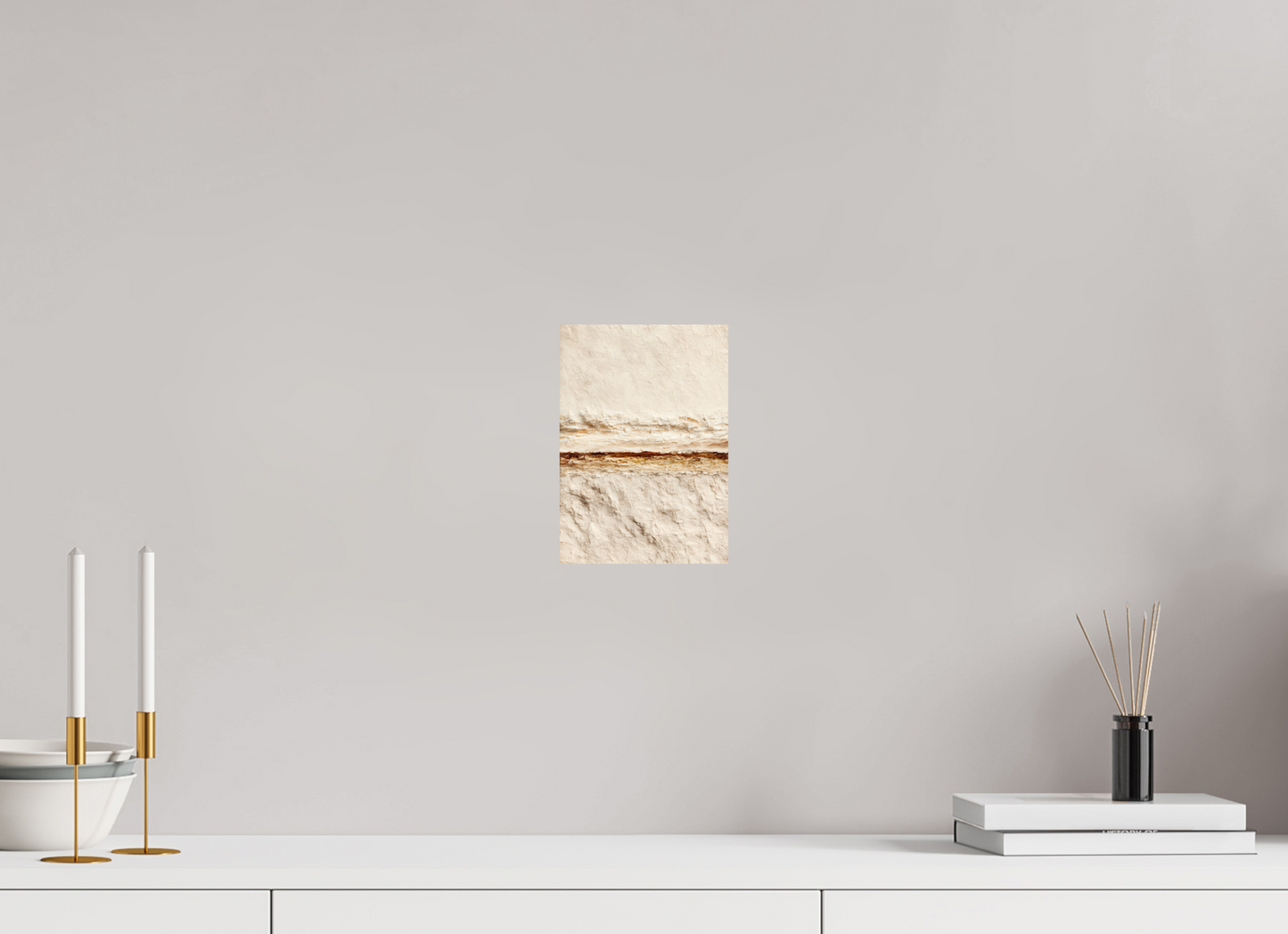 ISO A5 (14,8 x 21 cm), Fine Art Print On Aluminum Dibond Desert Line