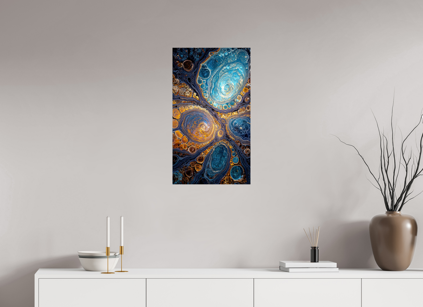 16 x 28″, Fine Art Print On Aluminum Dibond Abstract Geode