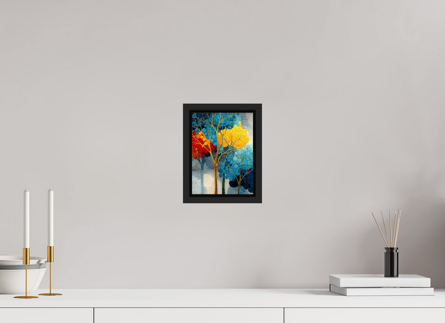 6 x 8″, Fine Art Print on Aluminum Dibond with Boarder City Trees