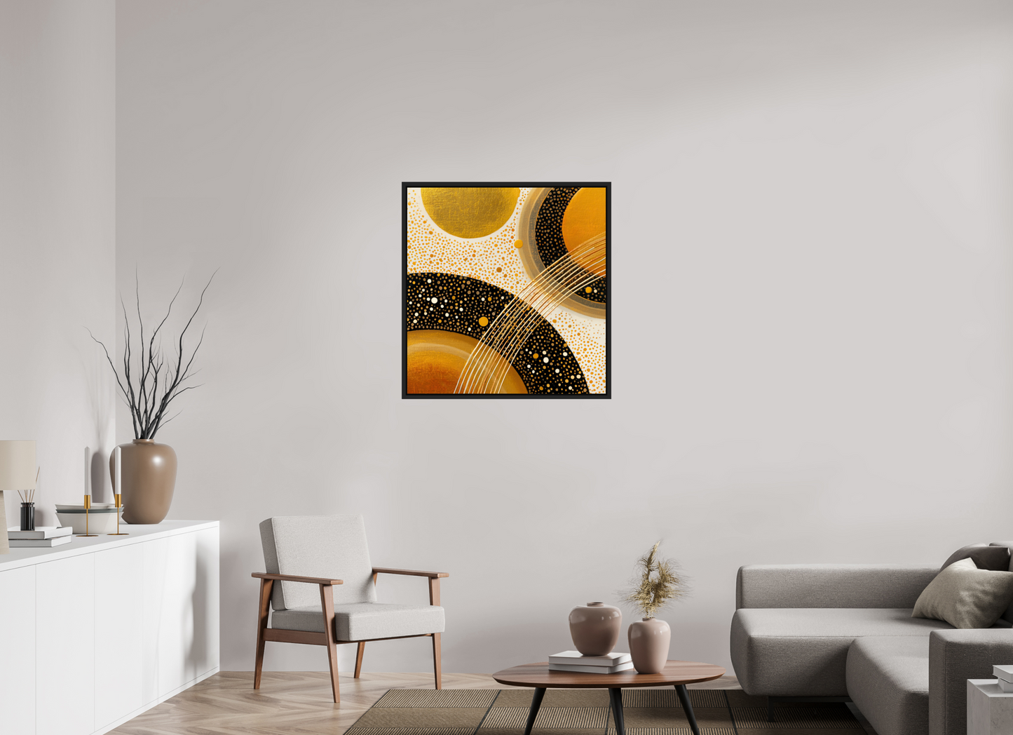 32 x 33.2″, Fine Art Print on Aluminum Dibond with Boarder Gold Embryo