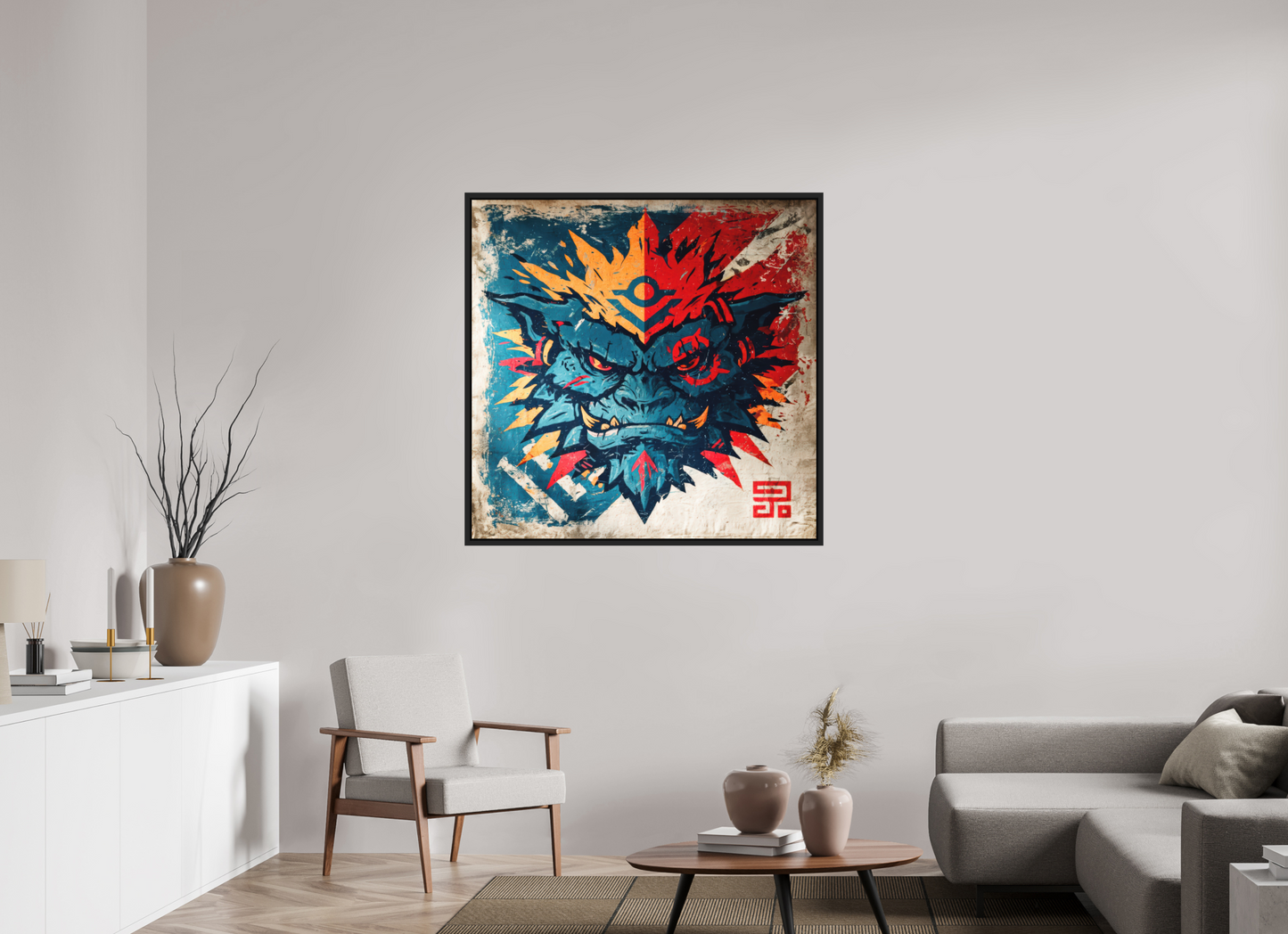 43.7 x 43″, Photo Print on Aluminum Backing with boarder Orge