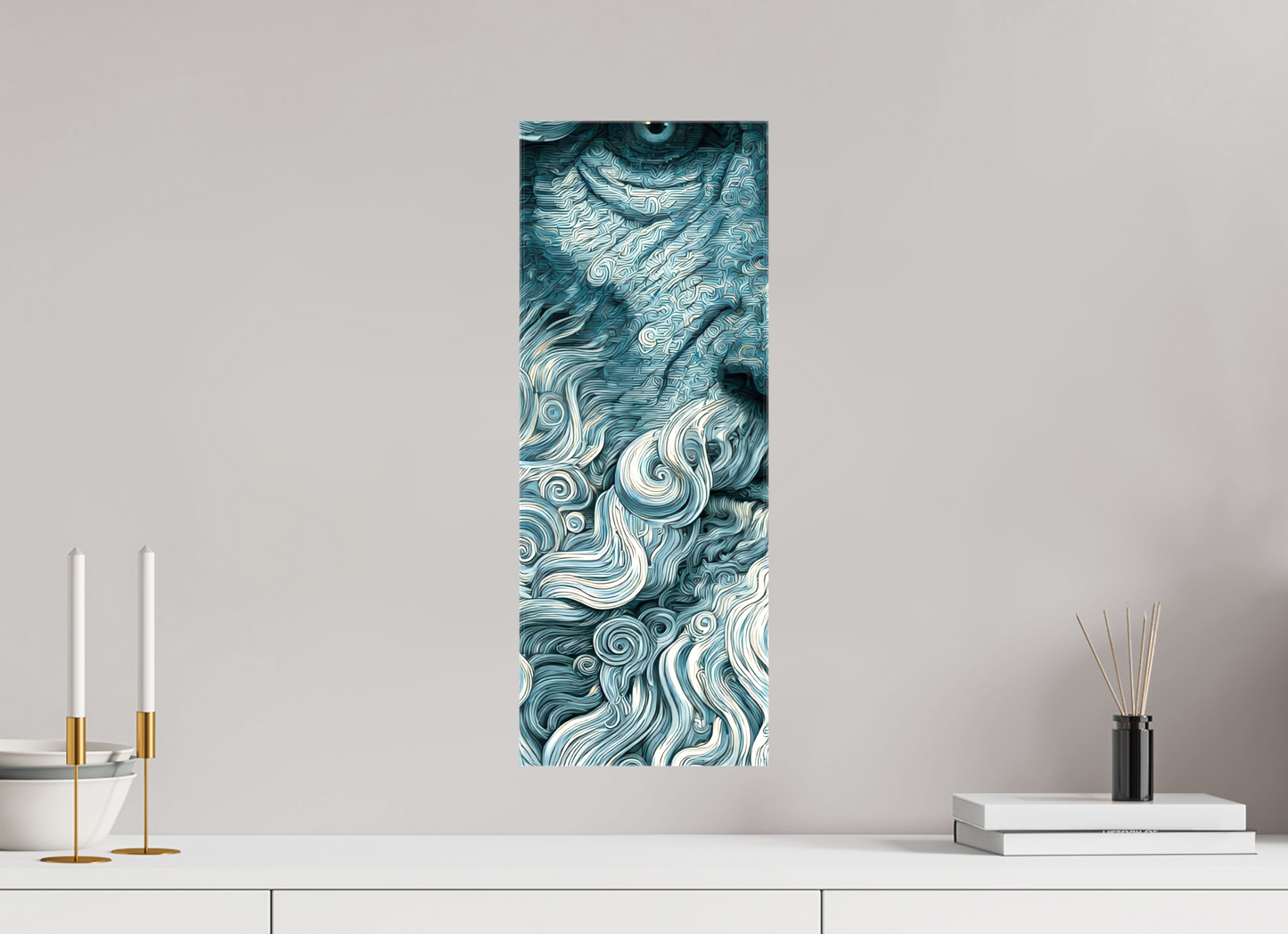 8 x 21.2″, Glossy Canvas Philosopher