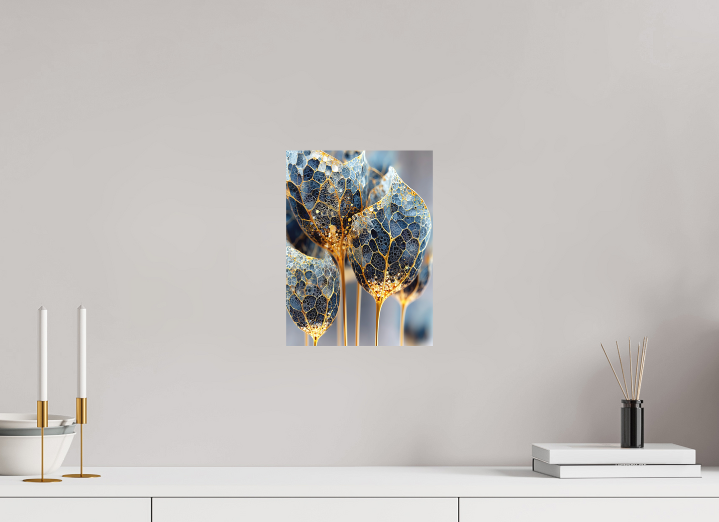 9 x 12″, Photo Print on Aluminum Backing Luxury Glass Flowers