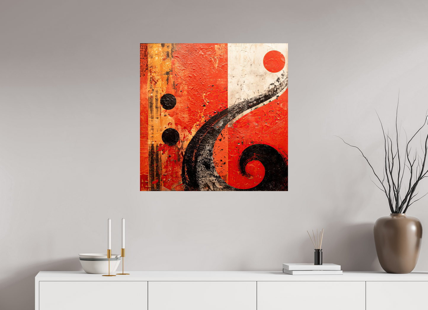 30 x 30″, Fine Art Print On Aluminum Dibond Abstract Musical Note