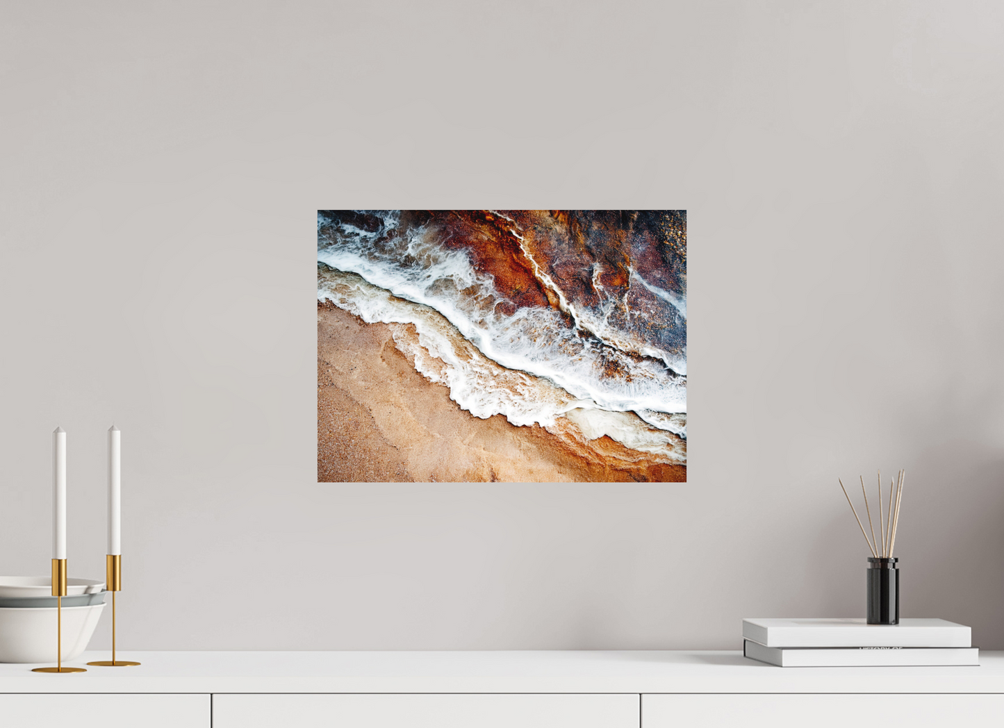16.3 x 12″, Photo Print on Aluminum Backing Desert Water