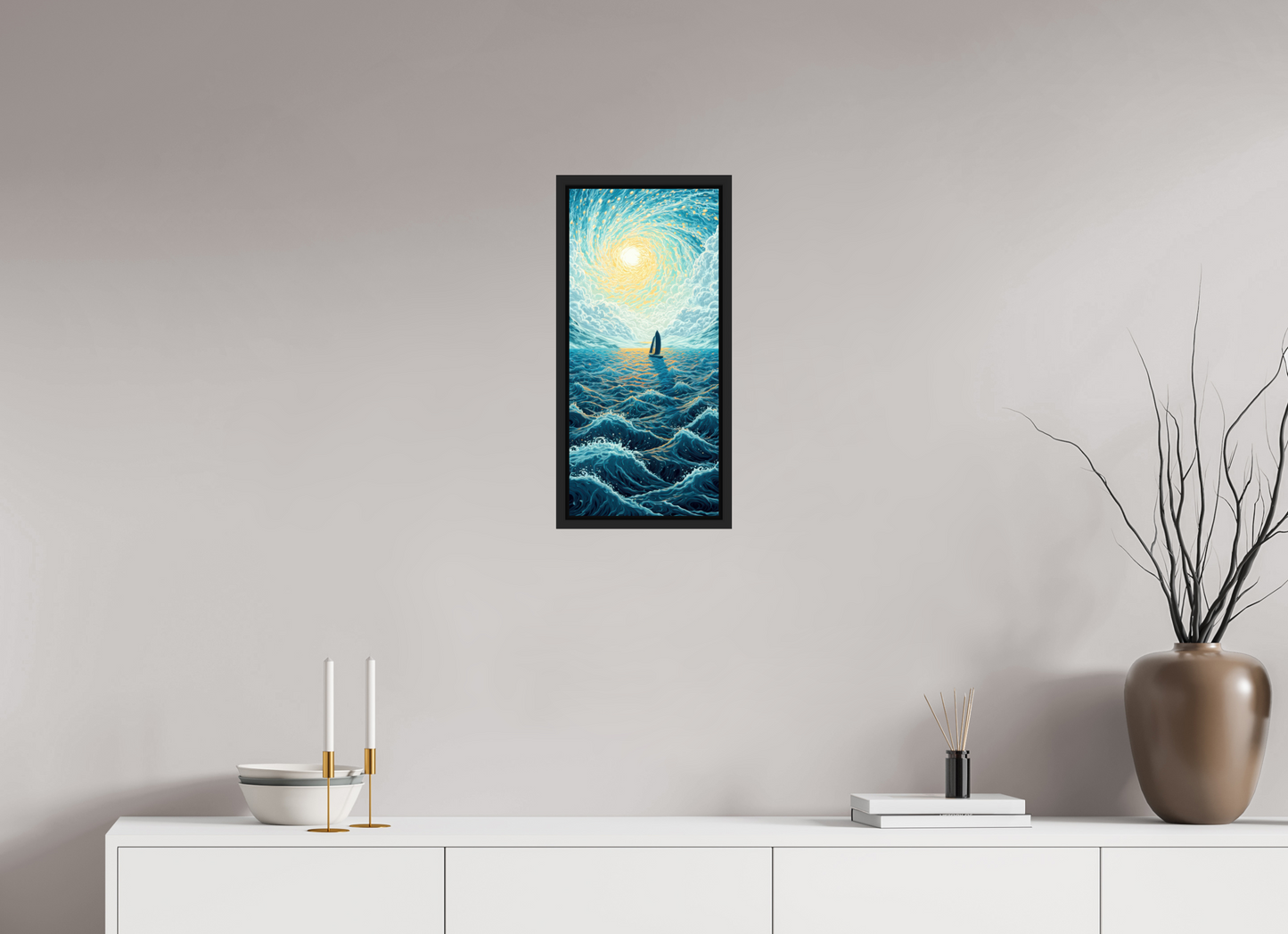 10 x 21.9″, Fine Art Print on Aluminum Dibond with Boarder Sail to the Sun