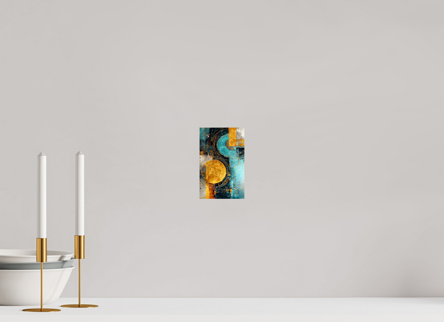 4 x 6.4″, Fine Art Print On Aluminum Dibond Abstract Gold Paint 2