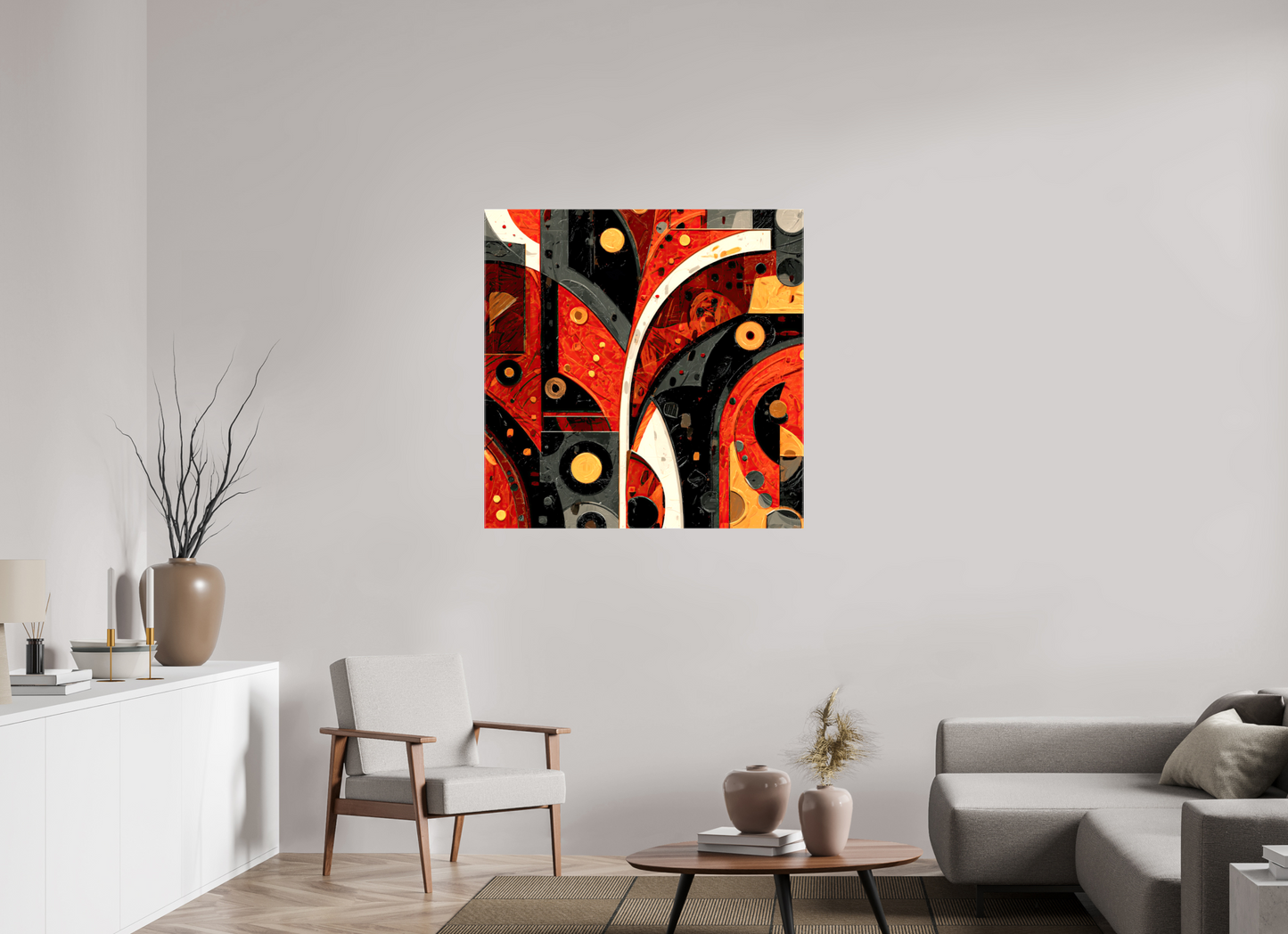 40 x 40″, Glossy Canvas Abstract Chaos