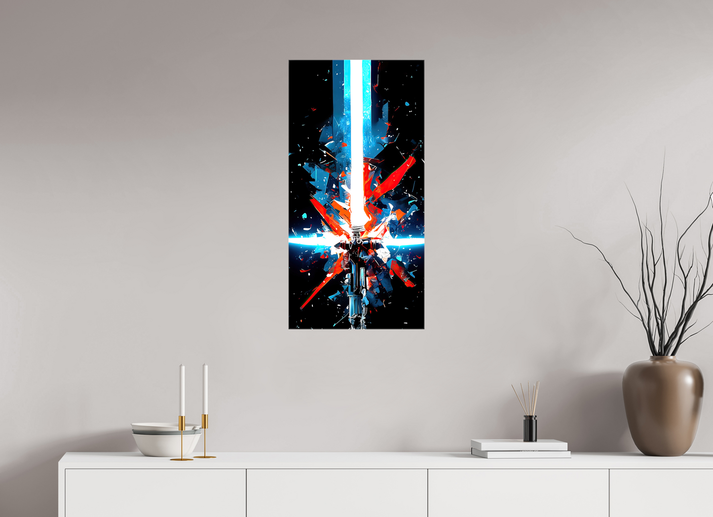 16 x 32″, Glossy Canvas Freedom Lightsaber