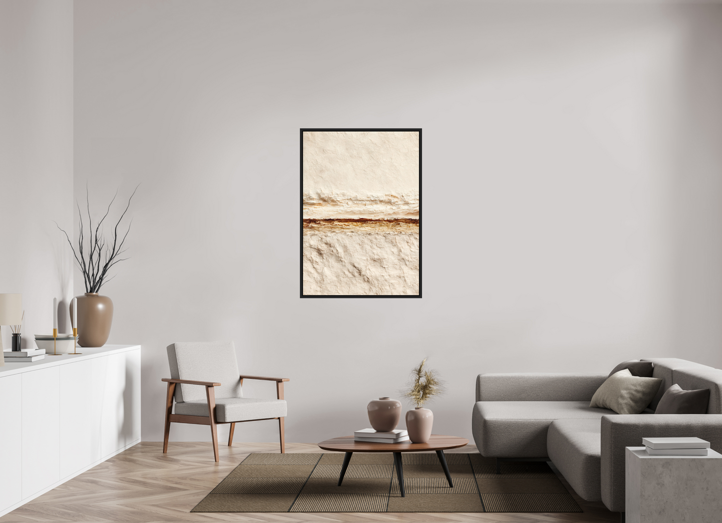 ISO A0 (84,1 x 118,9 cm), Photo Print on Aluminum Backing with boarder Desert Line