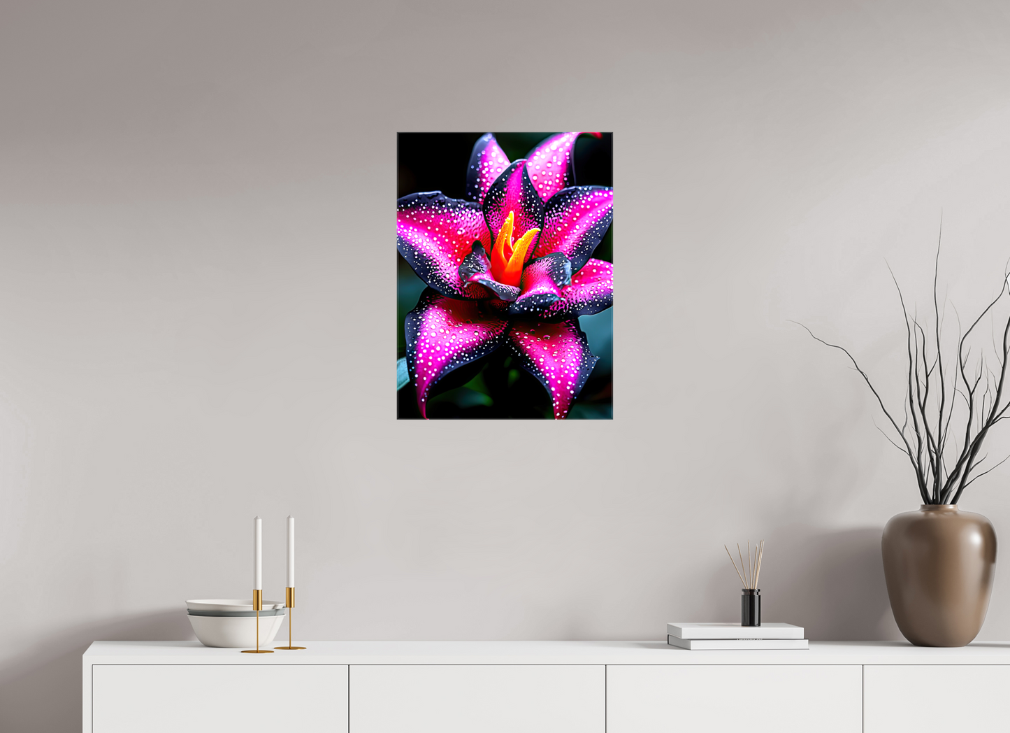 18 x 24″, Glossy Canvas Pink Poison Flower