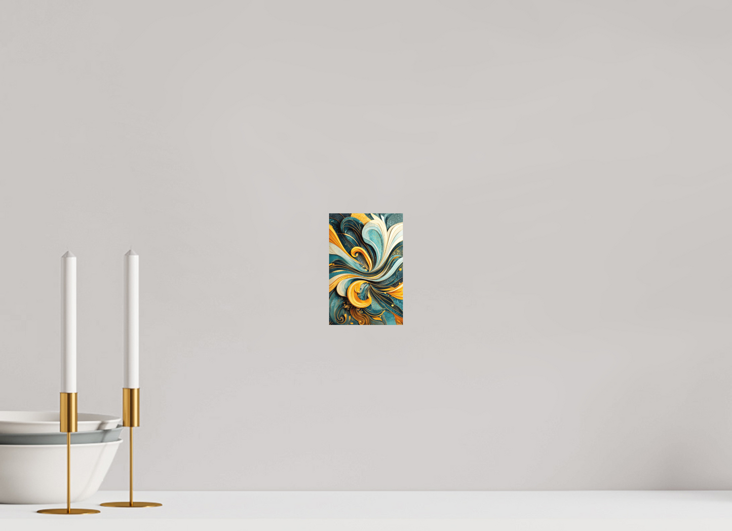 4 x 6.1″, Photo Print on Aluminum Backing Abstract Swirl