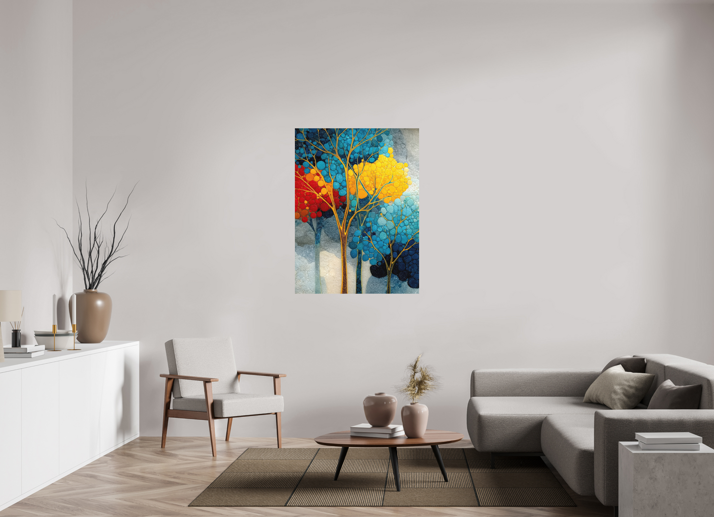 36 x 48″, Photo Print on Aluminum Backing City Trees