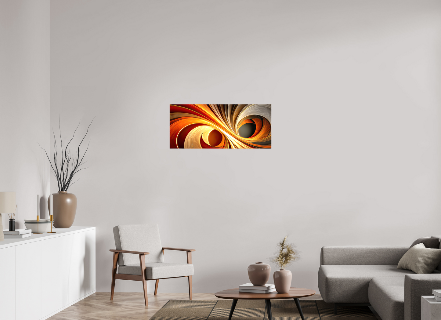 37.2 x 16″, Glossy Canvas Wacky Swirl