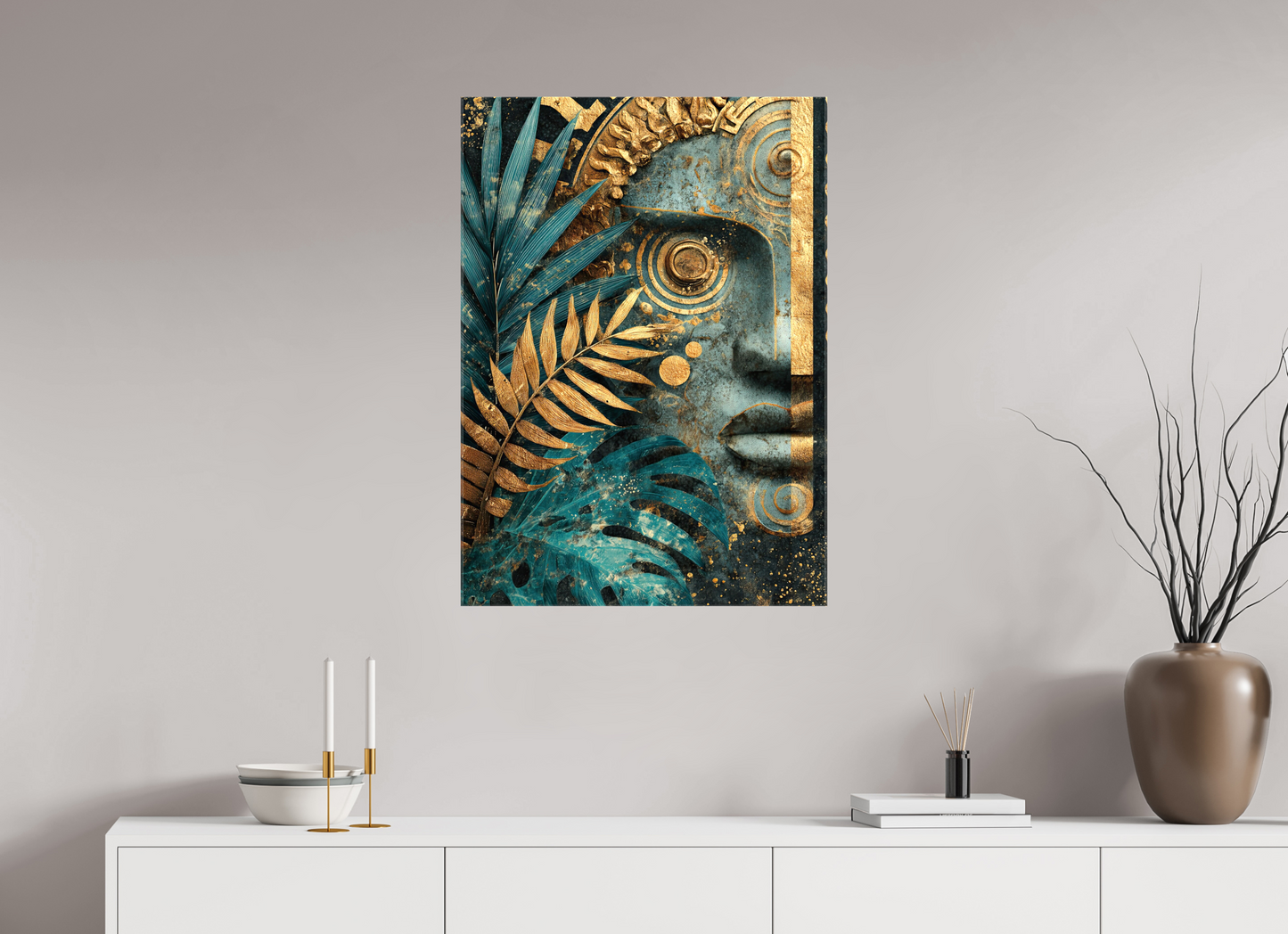 24 x 33.5″, Glossy Canvas Ancient Face 1
