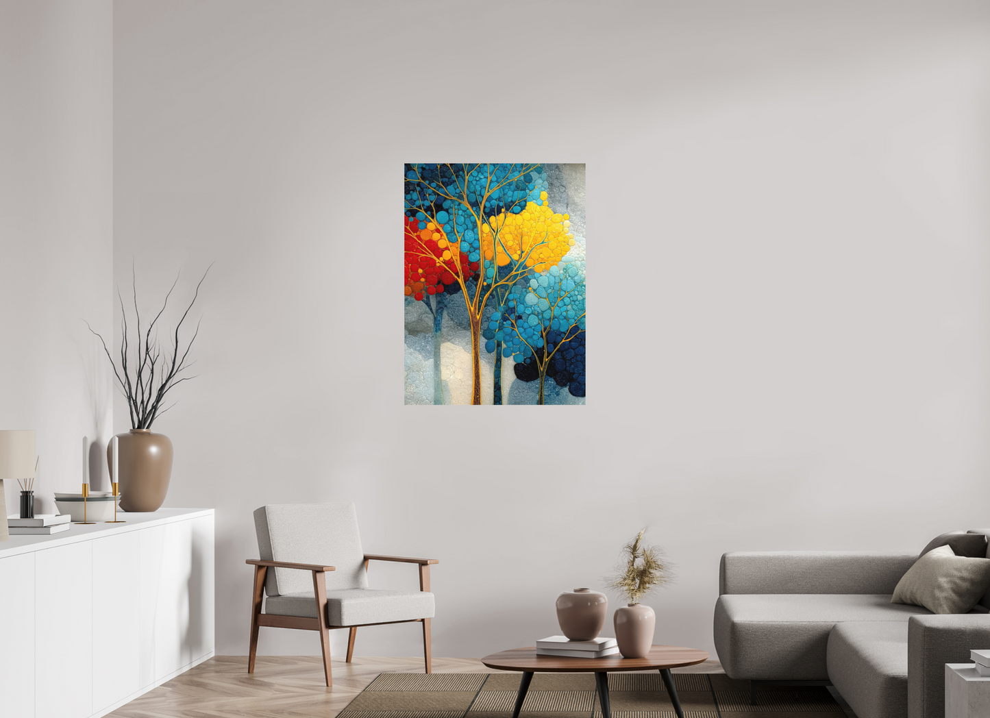 30 x 40″, Photo Print on Aluminum Backing City Trees