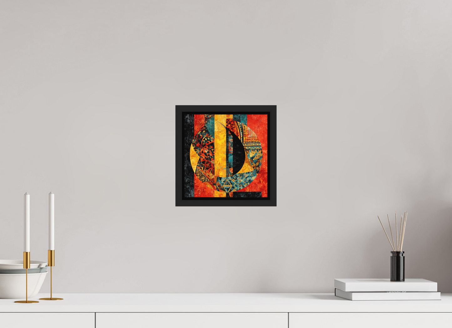 8 x 8″, Photo Print on Aluminum Backing with boarder Tribal Circle 2