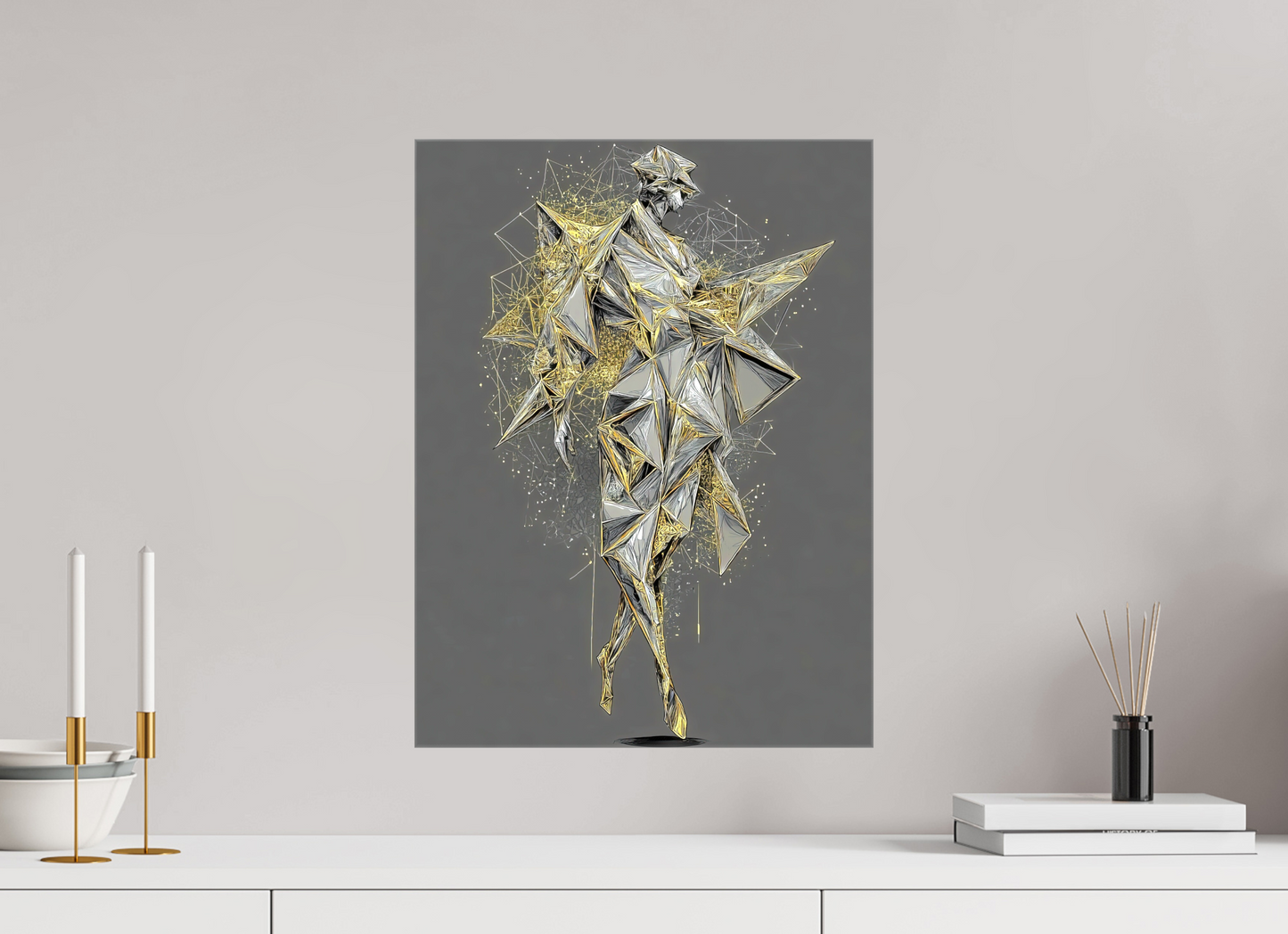 15 x 20″, Glossy Canvas Abstract Man