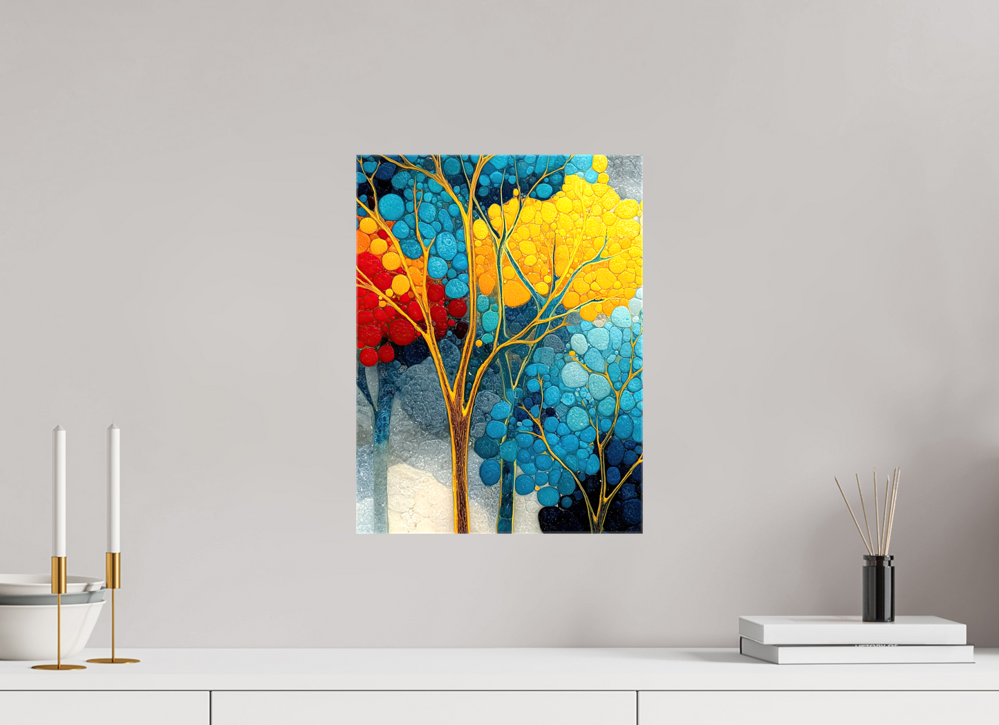 12 x 16″, Glossy Canvas City Trees