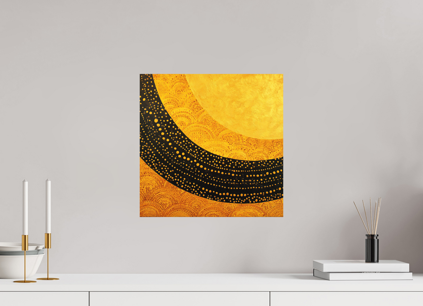 15 x 15″, Photo Print on Aluminum Backing Art Deco Sun