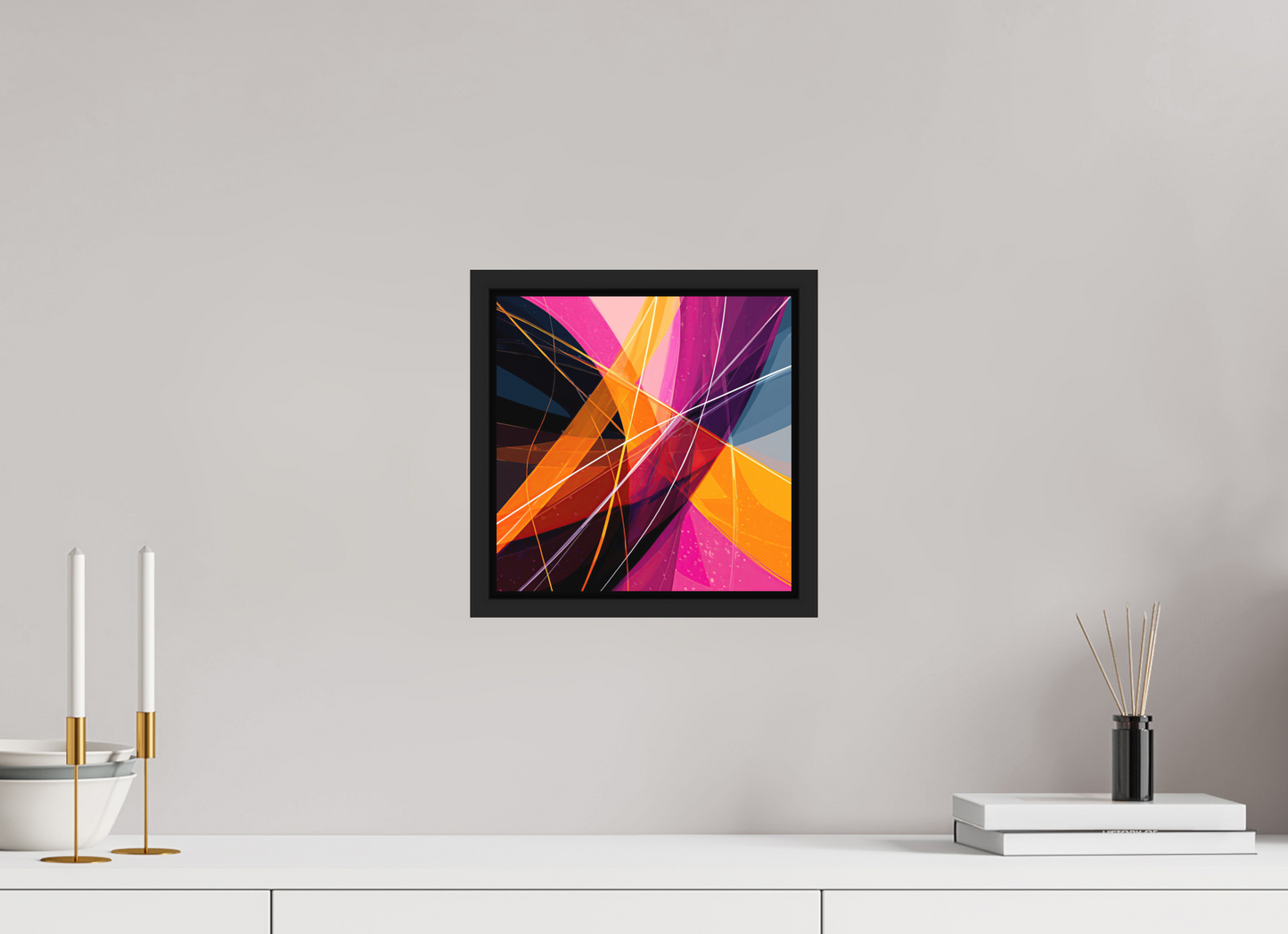 10 x 10″, Photo Print on Aluminum Backing with boarder Abstract Candy