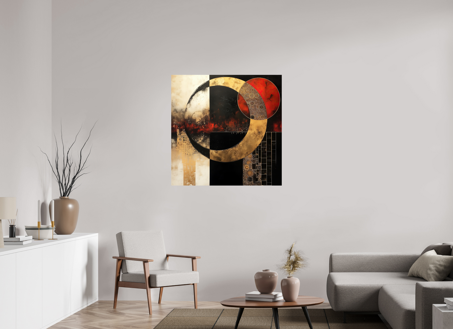 40 x 40″, Fine Art Print On Aluminum Dibond Gold Blood Moon