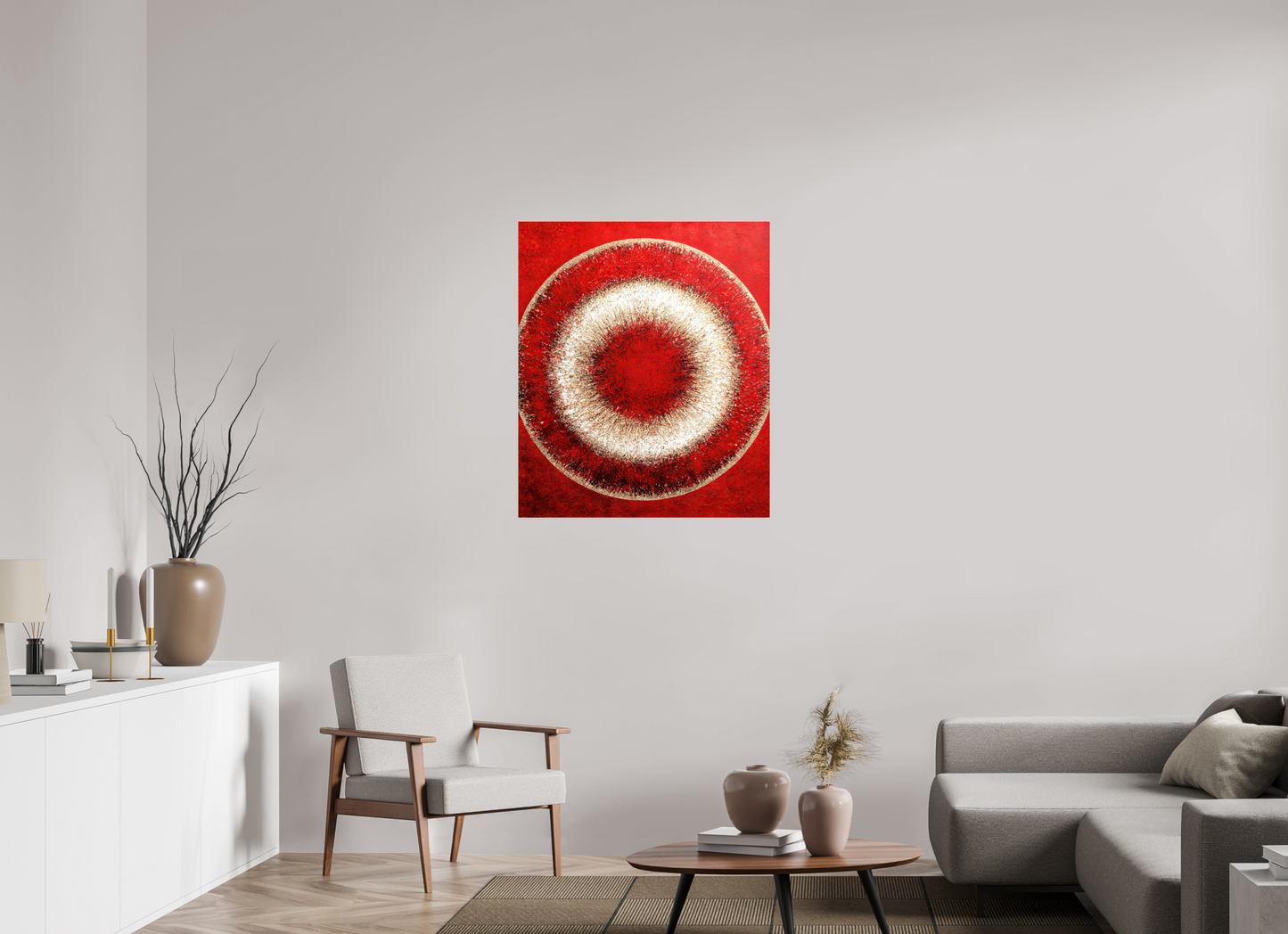 32 x 37.7″, Fine Art Print On Aluminum Dibond Abstract Red Eye