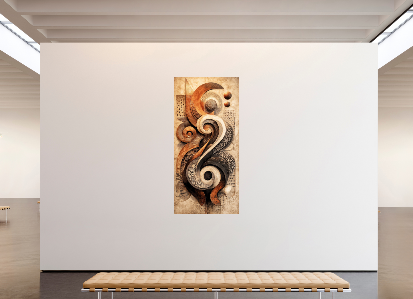40 x 83.7″, Fine Art Print On Aluminum Dibond Abstract Shapes 2