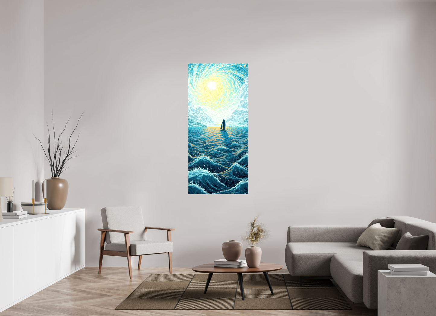 28 x 61.3″, Glossy Canvas Sail to the Sun