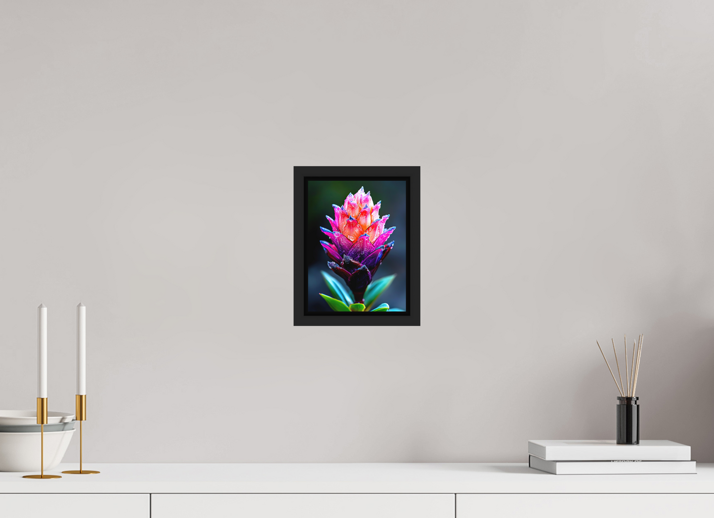 6 x 8″, Photo Print on Aluminum Backing with boarder Tropical Pinecone Flower
