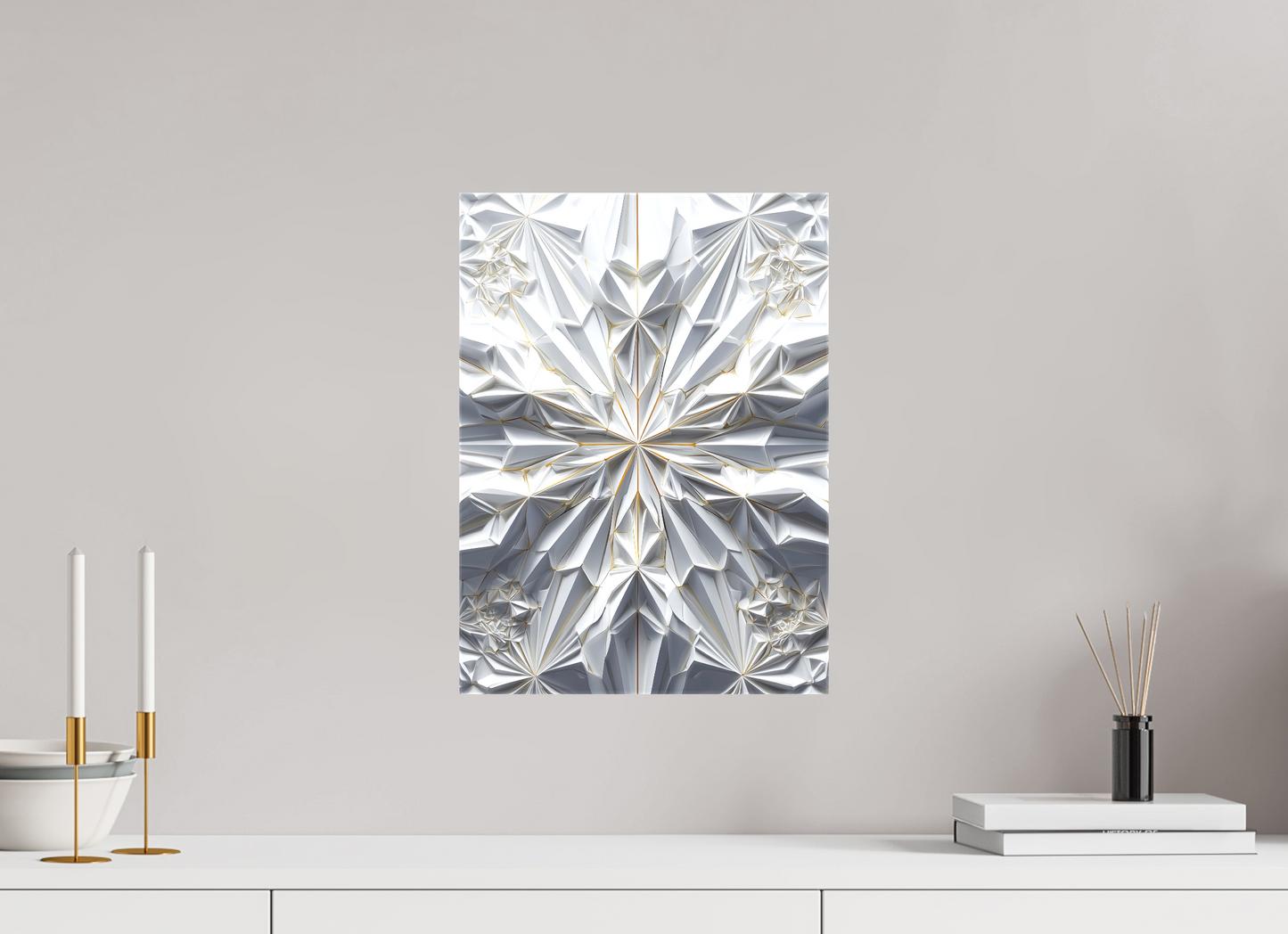 12 x 16.4″, Glossy Canvas Snowflake