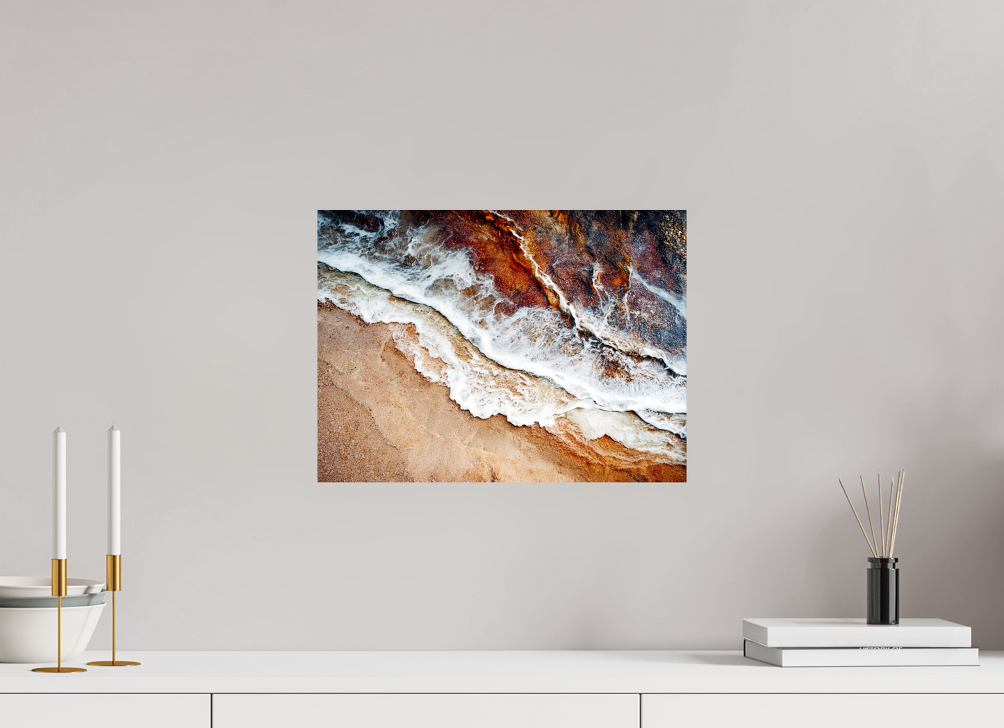 16.3 x 12″, Fine Art Print On Aluminum Dibond Desert Water