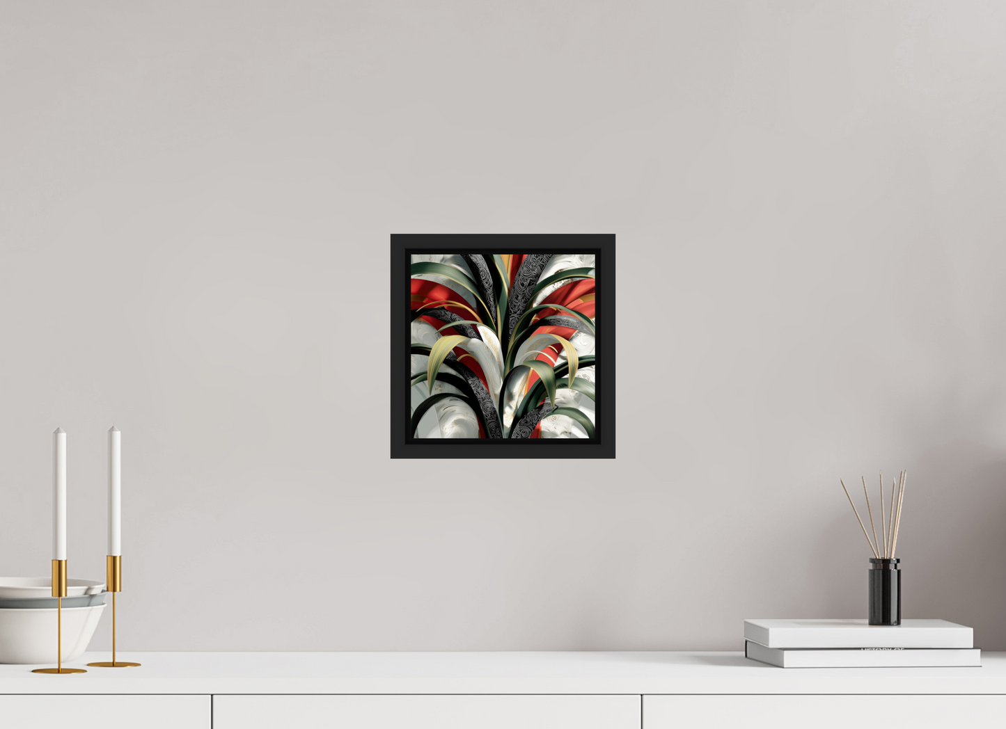 8 x 8″, Fine Art Print on Aluminum Dibond with Boarder House Plant