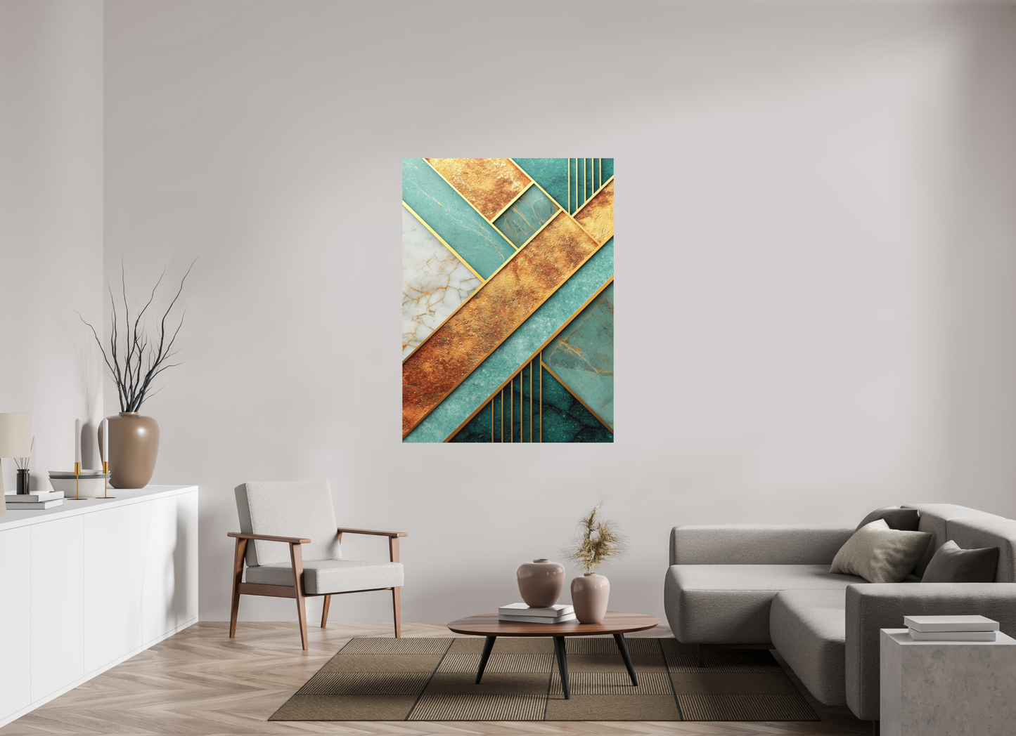 43 x 58″, Photo Print on Aluminum Backing Art Deco Atlantis