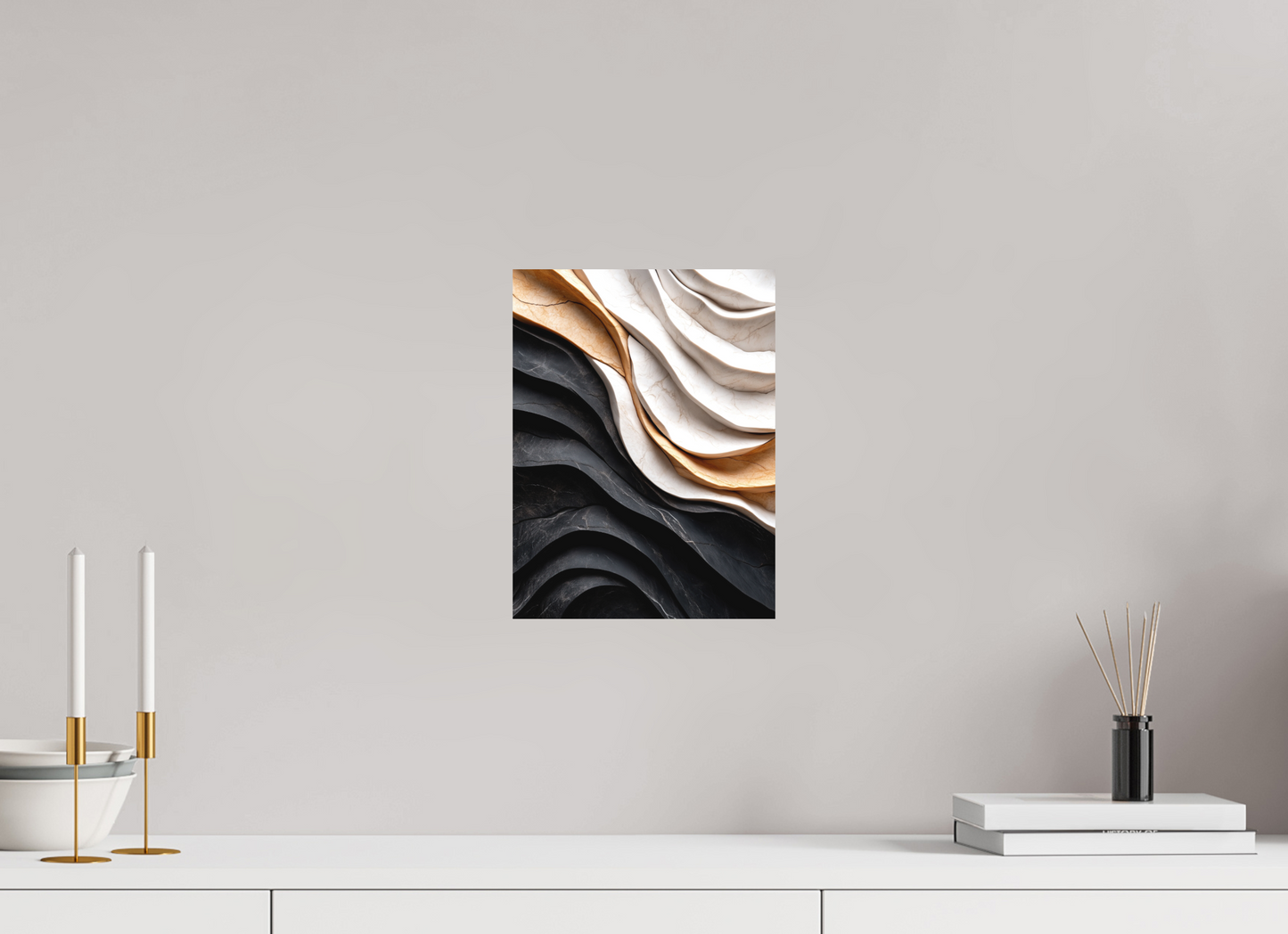 9 x 12″, Photo Print on Aluminum Backing Marble Wave