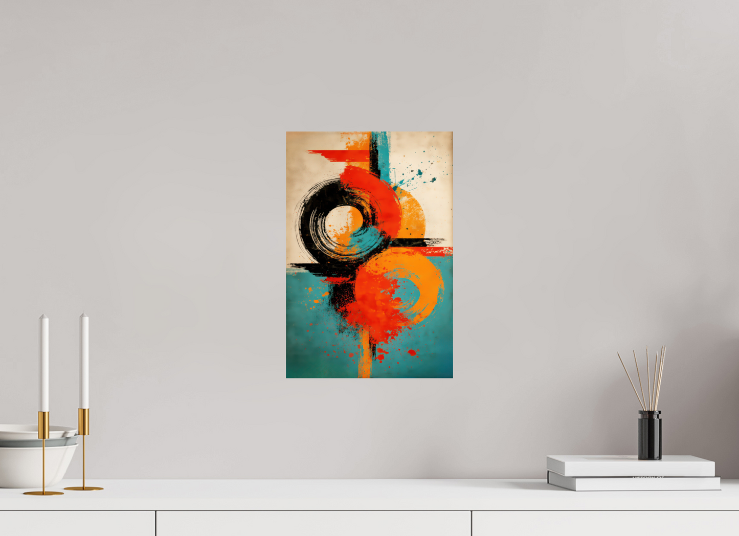 10 x 14.8″, Fine Art Print On Aluminum Dibond Abstract Traffic Sign