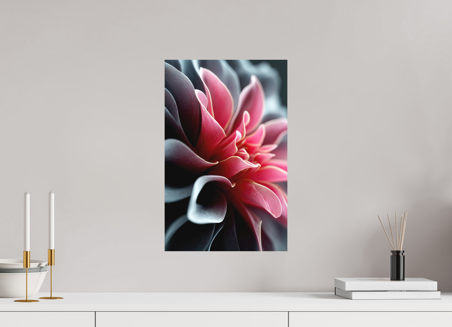 12 x 18.8″, Photo Print on Aluminum Backing Pink Flower
