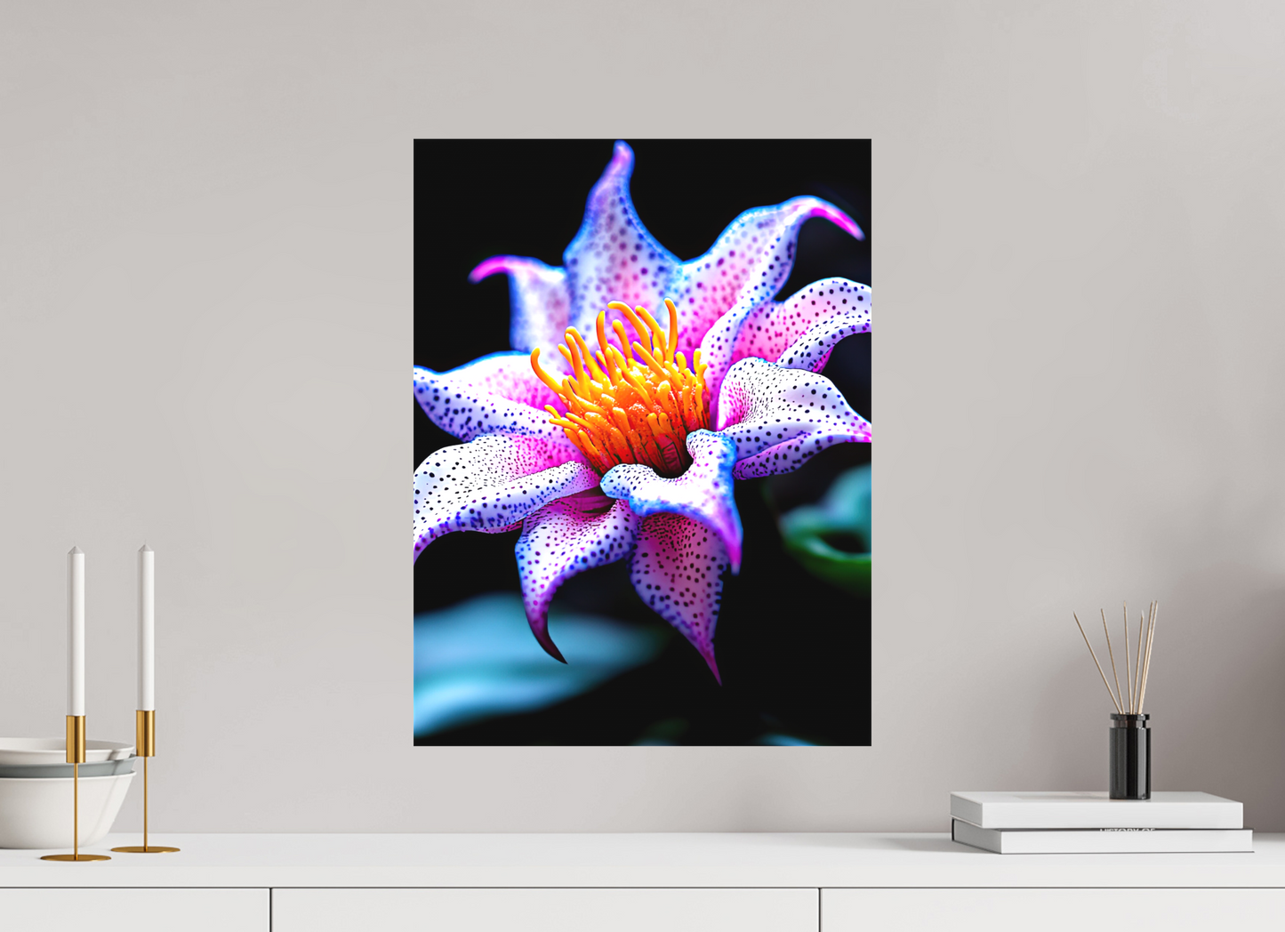 15 x 20″, Textile on Canvas Cotton Candy Flower