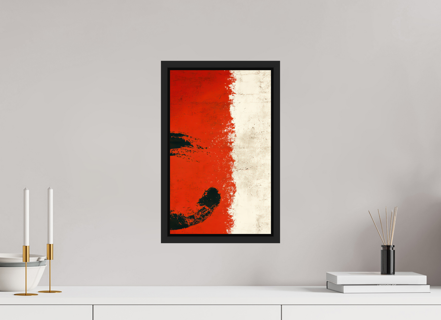 10 x 16.2″, Fine Art Print on Aluminum Dibond with Boarder Abstract Paint Brush Circle Right