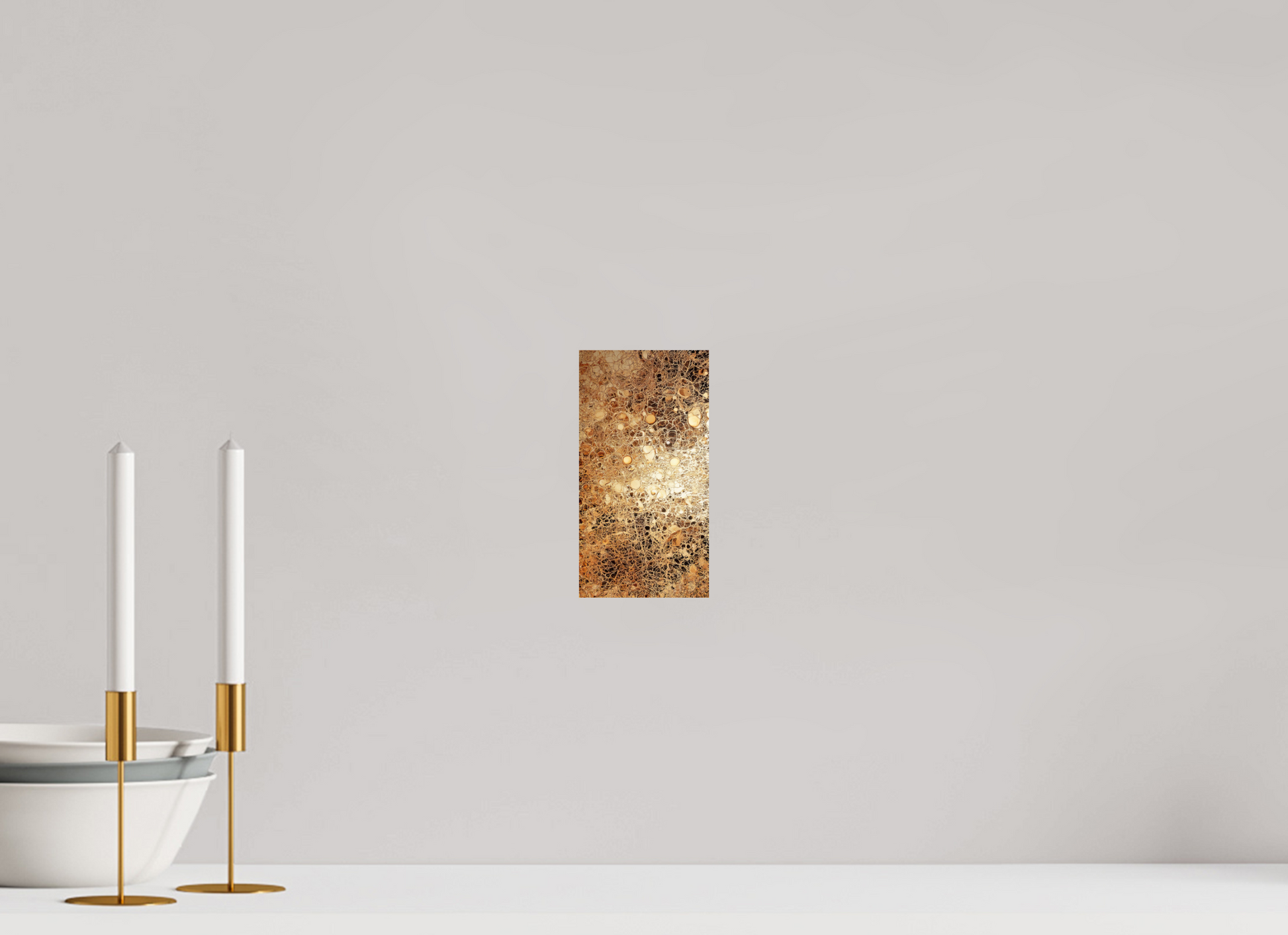 4 x 7.6″, Fine Art Print On Aluminum Dibond Gold Leather
