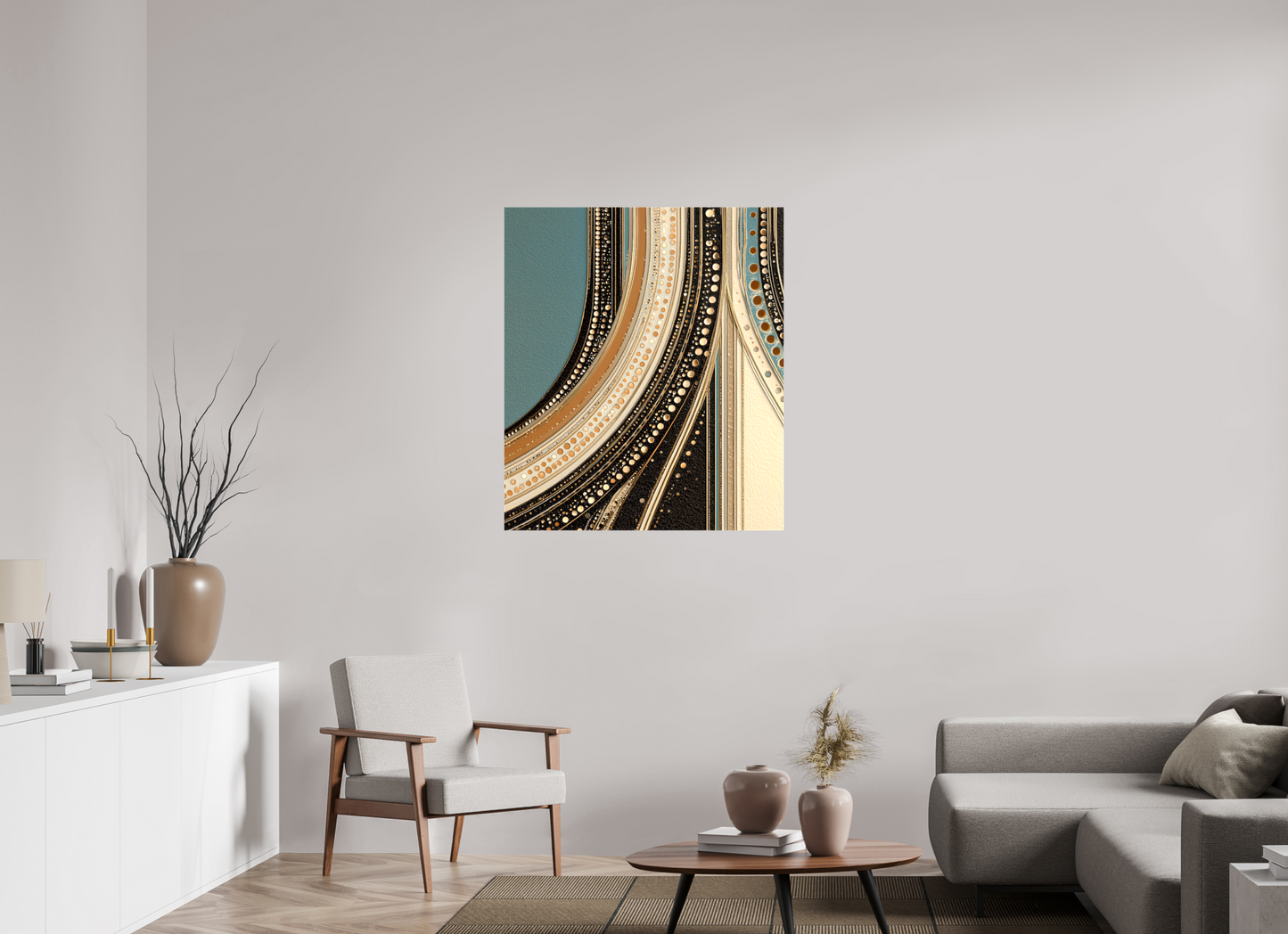 35 x 40.5″, Glossy Canvas Flow