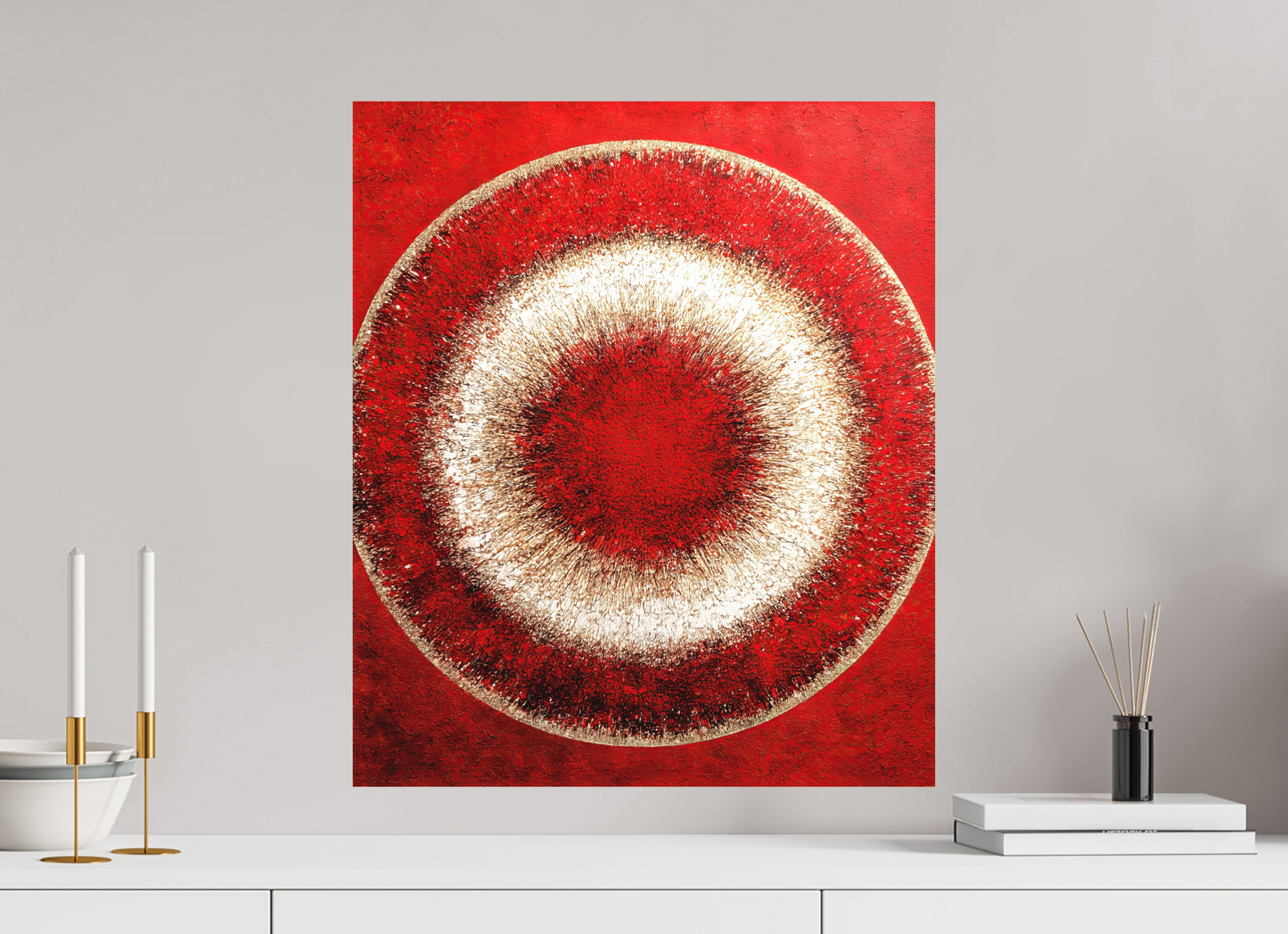 20 x 23.5″, Photo Print on Aluminum Backing Abstract Red Eye