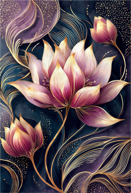 Main image Art Deco Purple Lotus