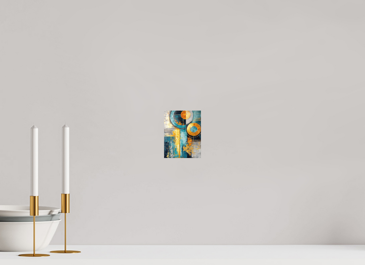4 x 5.2″, Photo Print on Aluminum Backing Abstract Gold Paint 3