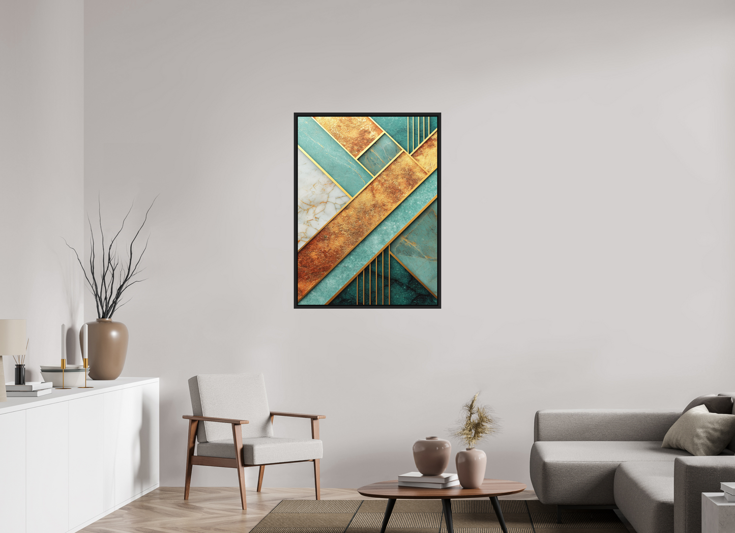 31 x 41.8″, Photo Print on Aluminum Backing with boarder Art Deco Atlantis