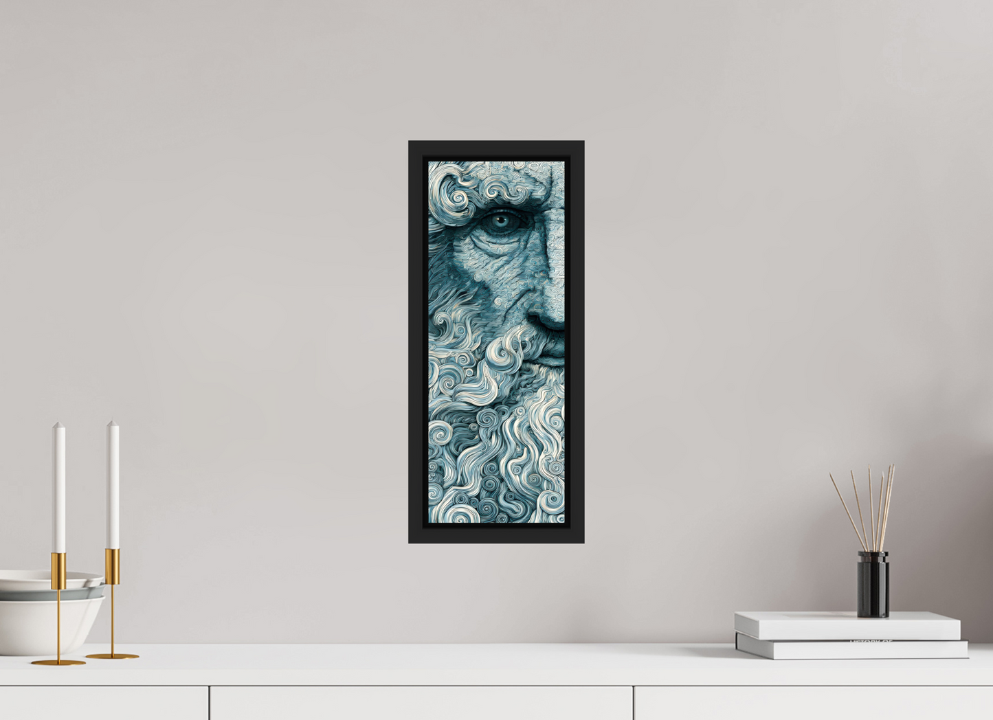 6 x 15.9″, Fine Art Print on Aluminum Dibond with Boarder Philosopher